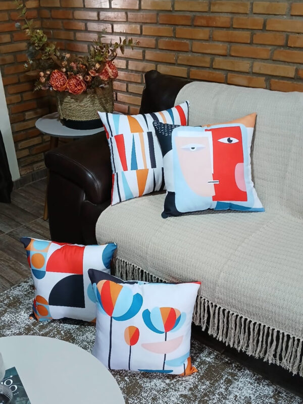 Capas De Almofadas Com Estampa Digital Kit Com 4 Peças